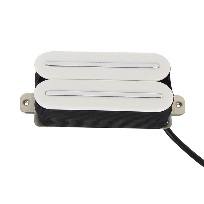 FLEOR High Output Bridge Pickup Hot Dual Rail Humbucker Pickups Ceramic Electric Guitar Pickup Humbucker, White - Image 1